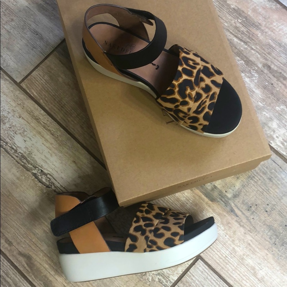 Worn 1 time! Beautiful leopard sandals